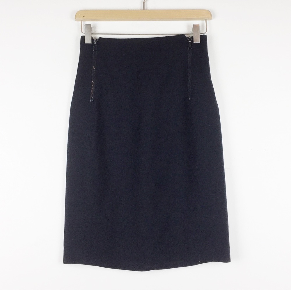 3/$25 Vintage black wool mini skirt Holt Renfrew
